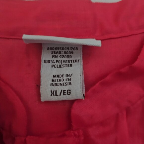 Jaclyn Smith Women's Pink Pintuck Button Front Sleeveless Blouse Size XL - Picture 8 of 11